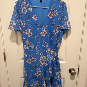 Banana Republic Blue Floral Midi Dress